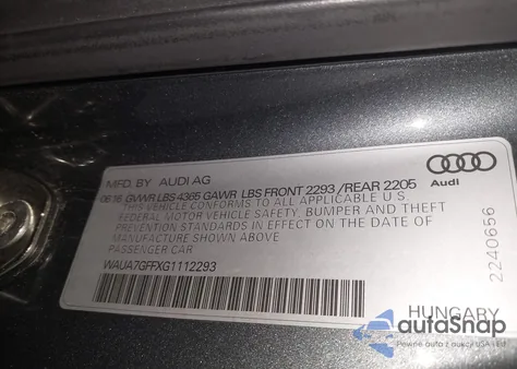 2016 Audi A3 1.8T Premium from USA, damaged, VIN WAUA7GFFXG1112293